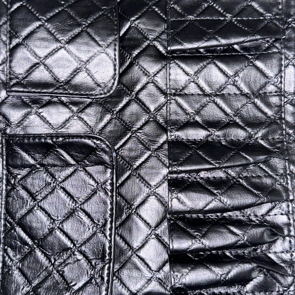 BH Cosmetics Makeup Quilted Faux Leather Clutch with Silver Hardware - Picture 5 of 6